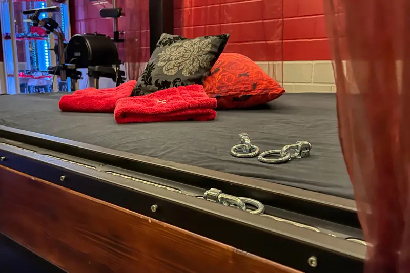 The bed with rails